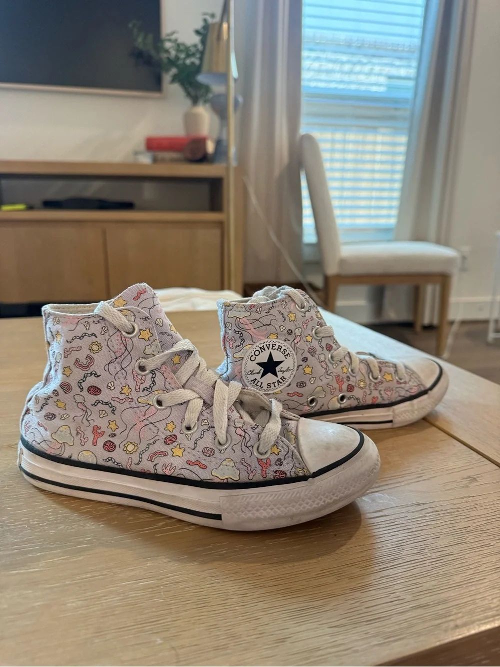 Converse Kids Pink Patterned High Top Sneakers